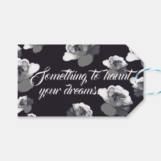 Etiqueta Para Presente Ghost Rose Haunted Dreams Halloween (Frente (horizontal))