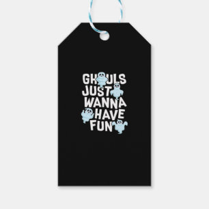 Etiqueta Para Presente Ghouls Só Quer Divertir-Se Com Engraçado E Design