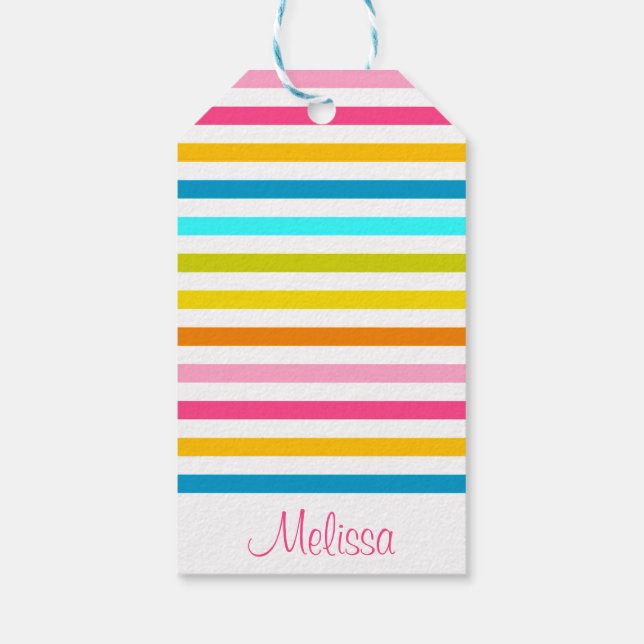 Etiqueta Para Presente gibis de doces estilo primavera de verão (Verso)