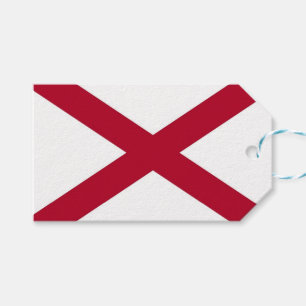 Etiqueta Para Presente Gift Tag com Flag do Alabama, EUA