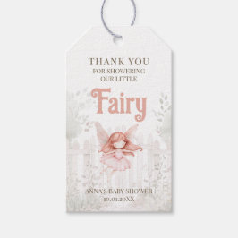 Etiqueta Para Presente Ginger Fairy Chá de fraldas Obrigado