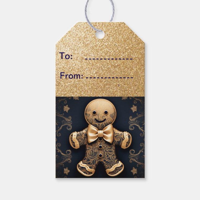 Etiqueta Para Presente Gingerbird Man (Frente)