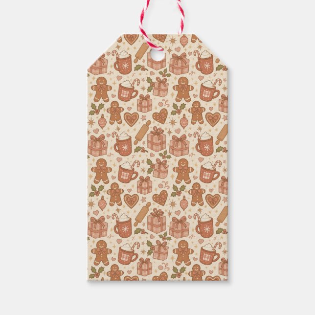 Etiqueta Para Presente Gingerbread Joy (Frente)