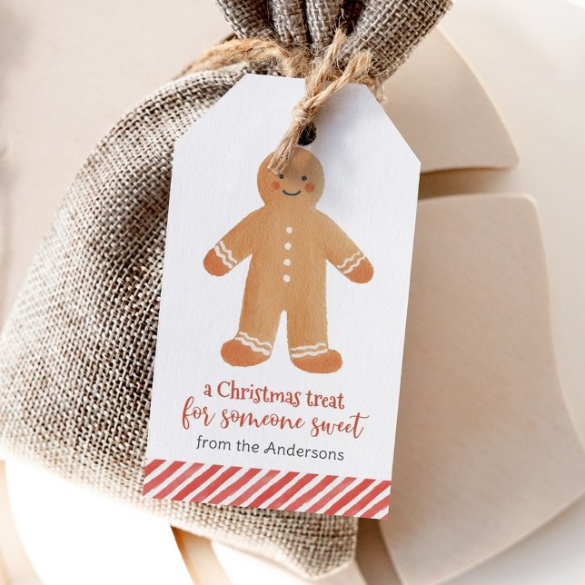 Etiqueta Para Presente Gingerbread Man Christmas Holiday (Criador carregado)