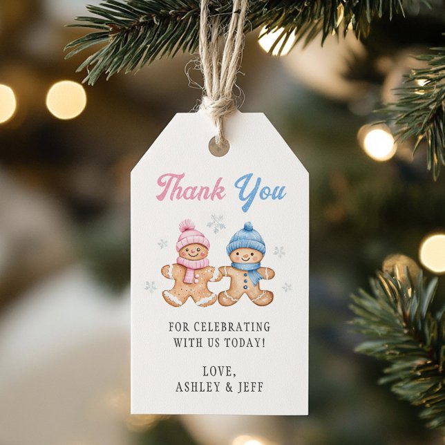 Etiqueta Para Presente Gingerpão Sexo Festa Revelação Obrigado (Criador carregado)