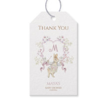 Gingham Peter o Chá de fraldas do Monograma Rosa-C