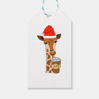 Etiqueta Para Presente Girafa natal bebe café