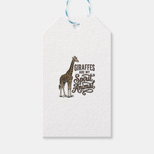 Etiqueta Para Presente Girafas São Meu Animal Espiritual Camisa Vintage D