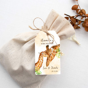 Etiqueta Para Presente Giraffe safari chá de fraldas obrigado a favor