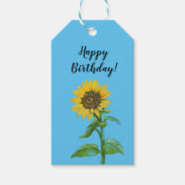 Etiqueta Para Presente Girassóis amarelos