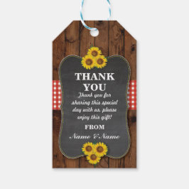 Etiqueta Para Presente Girassóis Obrigado Marcar Favor Casamento de Madei