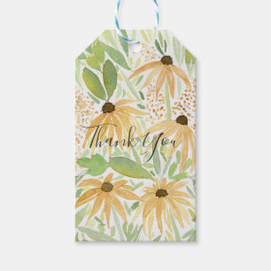 Etiqueta Para Presente Girassol Aquarela Flor Selvagem