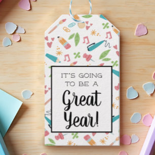 Etiqueta Para Presente Girly Back to School Favor Tag