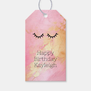 Etiqueta Para Presente Glama Rosa Negra Dourada Eyelashes