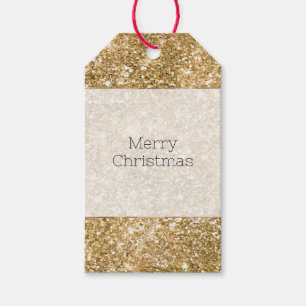 Etiqueta Para Presente Glitter Dourado