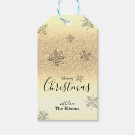 Etiqueta Para Presente Glitter Dourado Clássico Falso Foliday Faux Faux