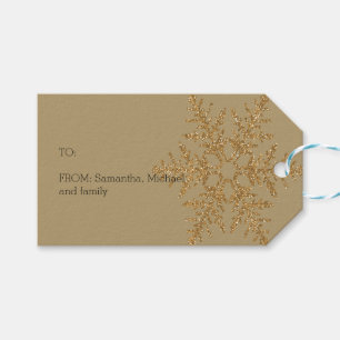 Etiqueta Para Presente Glitter Glitter Faux Faux Faux Dourado