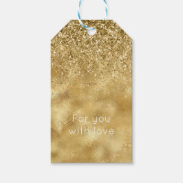Etiqueta Para Presente Glitter Sparkle Dourado