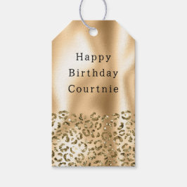 Etiqueta Para Presente Glitzy Animal Glam Dourado