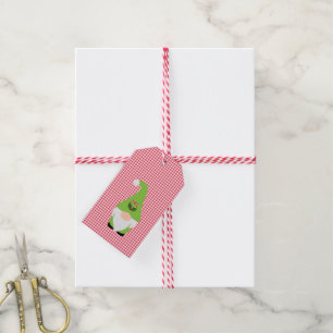 Etiqueta Para Presente Gnomo Candy Cane Heart Christmas Festivo Funny