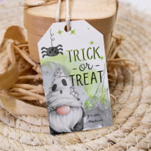 Gnomo verde legal truque de halloween ou favor de 