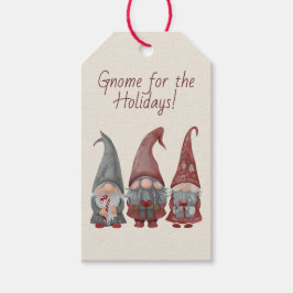 Etiqueta Para Presente Gnomos de Natal Adoráveis com Feliz Natal