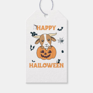 Etiqueta Para Presente Goat In Pumpkin Cute Goats Happy Halloween Gift