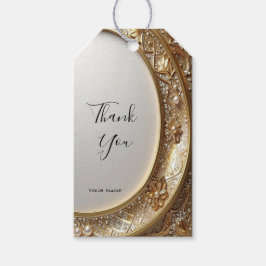 Etiqueta Para Presente Golden Ornate Frame Gift Tag