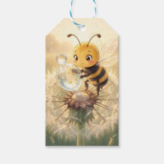 Etiqueta Para Presente Goldene Hummel im Blütentanz.9