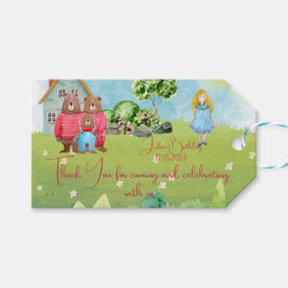 Etiqueta Para Presente Goldilocks Aniversário Obrigado