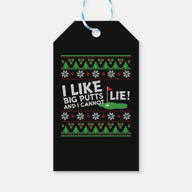 Etiqueta Para Presente Golf Ugly Christmas (Frente)