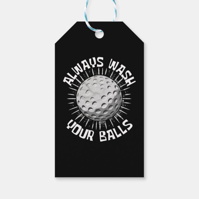 Etiqueta Para Presente Golfe engraçado (Verso)