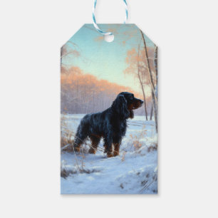 Etiqueta Para Presente Gordon Setter Deixe Nevar Natal