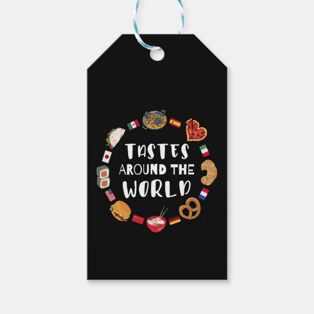 Etiqueta Para Presente Gosto pelo mundo (Frente)