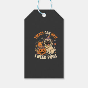 Etiqueta Para Presente Gostosuras de Abóbora Pug de Halloween