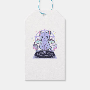 Etiqueta Para Presente Gótico Kawaii Pastel Cute e Occulto Assustador Cat