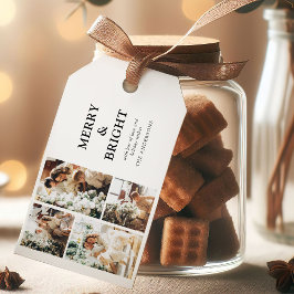 Etiqueta Para Presente Grade Foto Grid Merry & Bright Natal