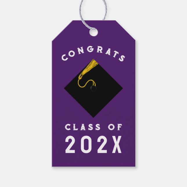 Etiqueta Para Presente Graduação 2025 Roxo (Frente)