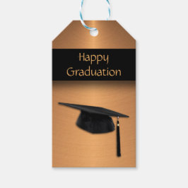 Etiqueta Para Presente Graduação de aparência de cobre metálico