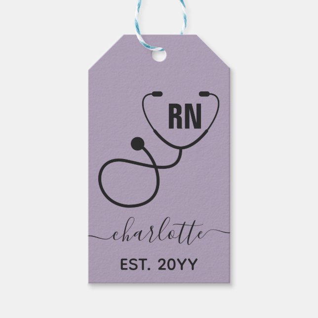 Etiqueta Para Presente Graduação de Enfermeiros Registrados Personalizado (Frente)