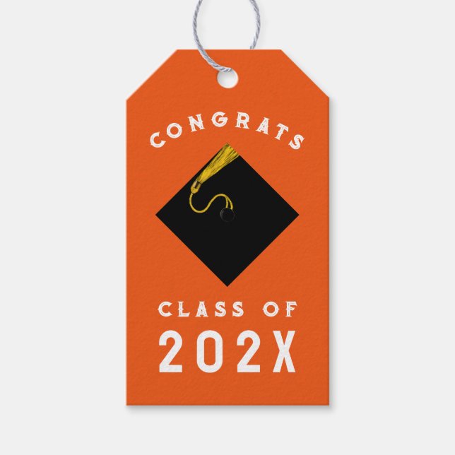 Etiqueta Para Presente Graduação Laranja 2025 (Frente)