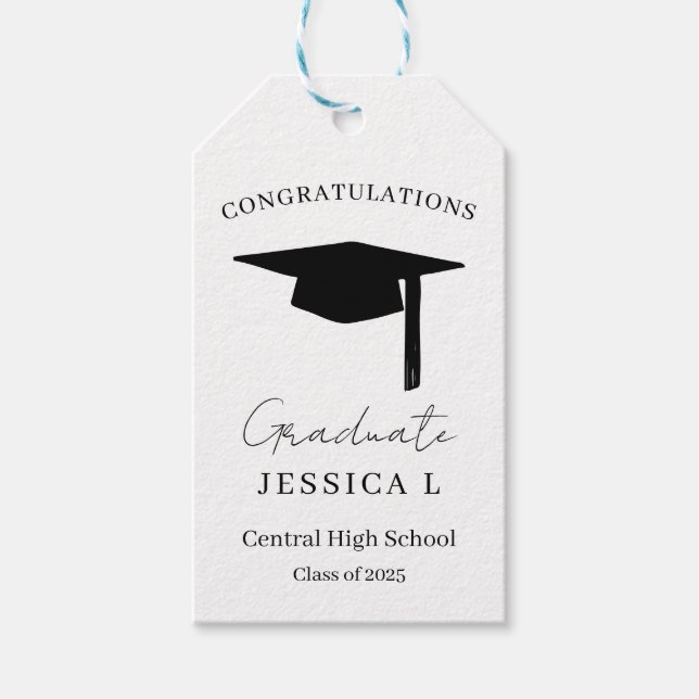 Etiqueta Para Presente Graduation Personalized Congratulations Graduate (Frente)