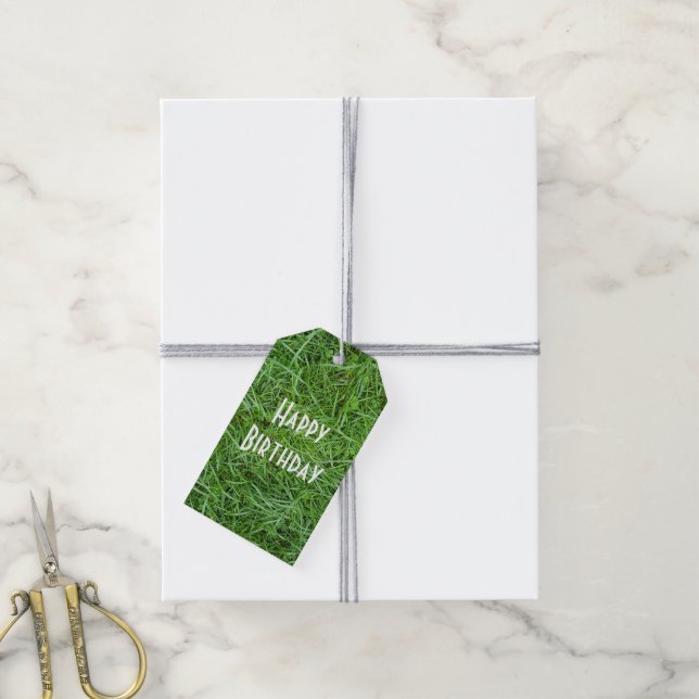 Etiqueta Para Presente Grama Verde (Com cordão)