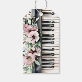 Etiqueta Para Presente Grand Piano Keys Floral Bouquet