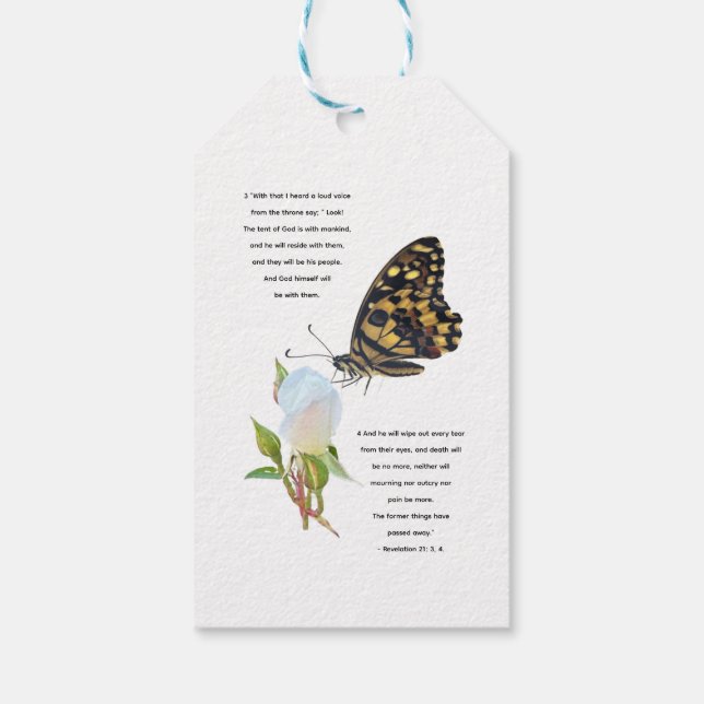 Etiqueta Para Presente  Grande borboleta,  (Verso)