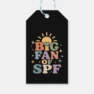 Etiqueta Para Presente Grande fã de proteção solar SPF no verão