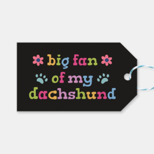 Etiqueta Para Presente Grande fã do meu Dachshund