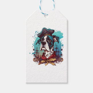 Etiqueta Para Presente Grande Pirata de Cachorro Danado