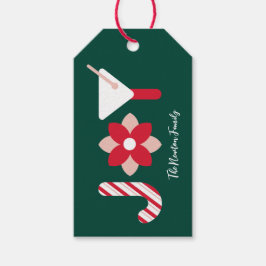 Etiqueta Para Presente Grande Tag de Presente Pinho Verde Alegria