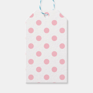 Etiqueta Para Presente Grandes bolinhas - rosa no branco